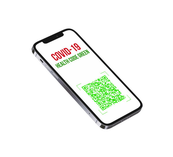 A-Mobile phone with QR Code Health Status - Product ID: 7554 MBMD